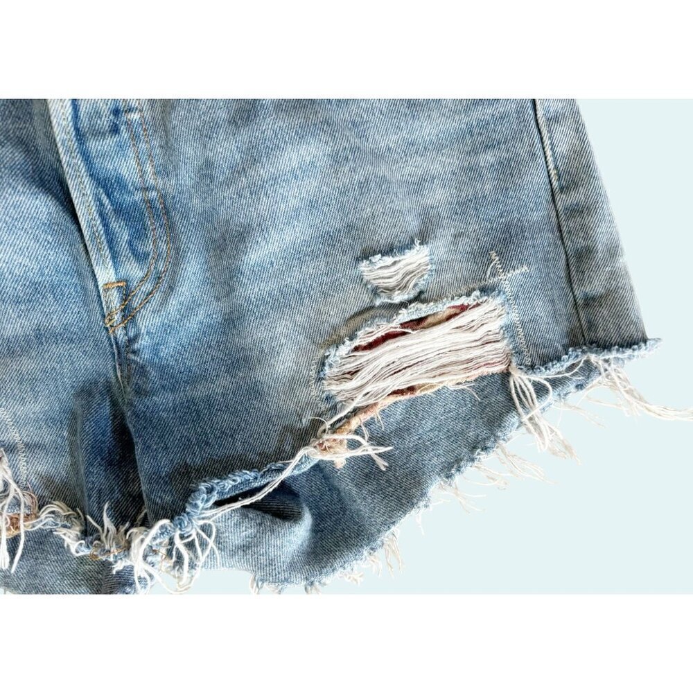 Levi's 501 Cut Off Button Fly Patchwork Distresse… - image 4